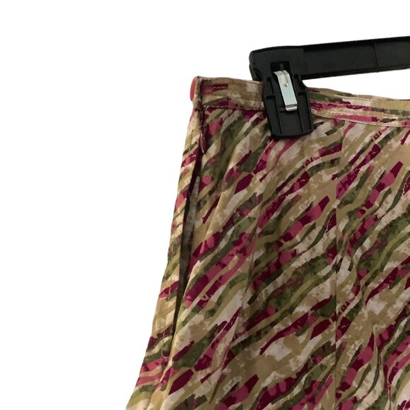 Royal Robbins A-line Skirt Women Size 12 Multicolor 100% Cotton Pockets Side Zip - Picture 6 of 10